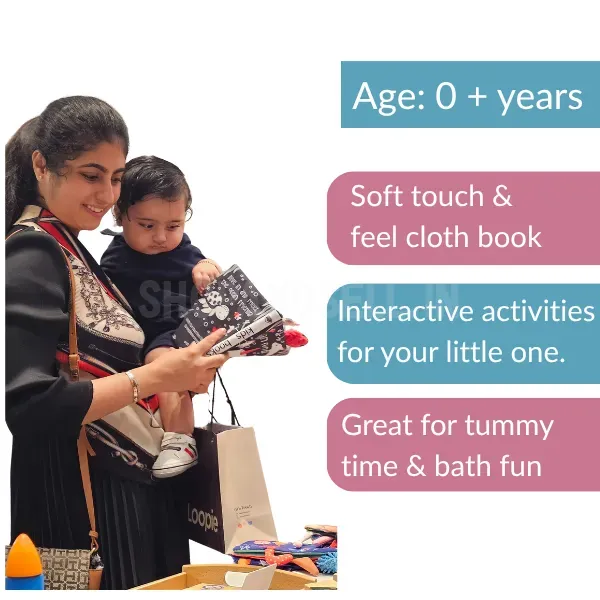 Animal Fun Cloth Book for Babies – Educational &amp; Safe Fabric Book for Kids | D'bebé