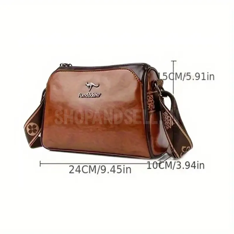 Multi Pockets Purse Handbag Travel Satchel Messenger Bag Wide Strap Cell Phone Purse Shoulder Handbag Wallet