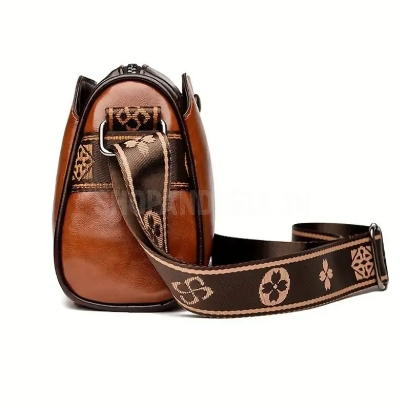 Multi Pockets Purse Handbag Travel Satchel Messenger Bag Wide Strap Cell Phone Purse Shoulder Handbag Wallet