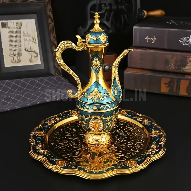 A Vintage And Exquisite Metal Wine Glass Set