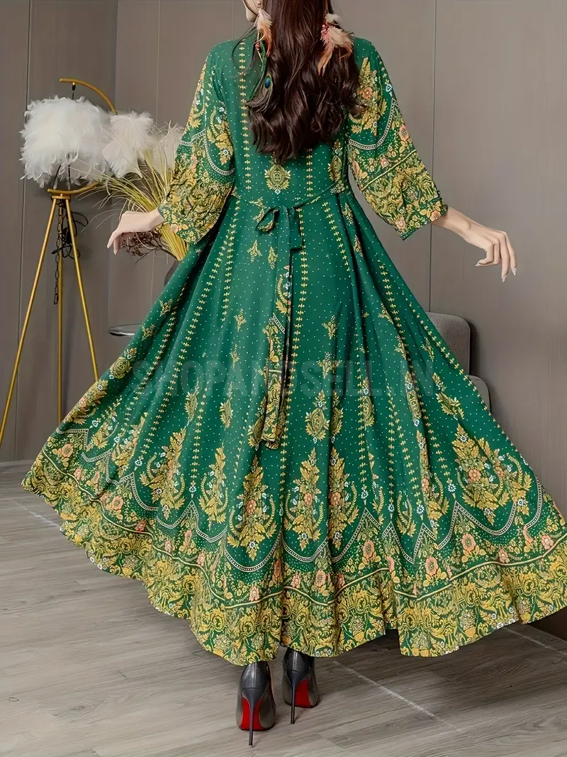 Elegant Middle Eastern Bohemian Maxi Dress