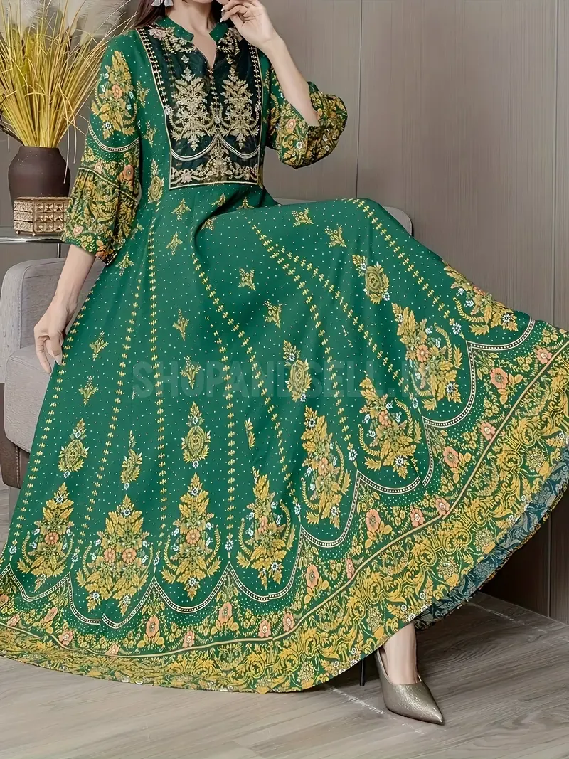 Elegant Middle Eastern Bohemian Maxi Dress