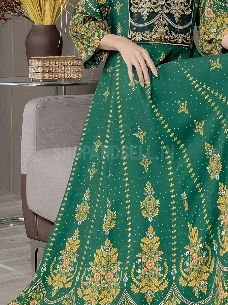 Elegant Middle Eastern Bohemian Maxi Dress