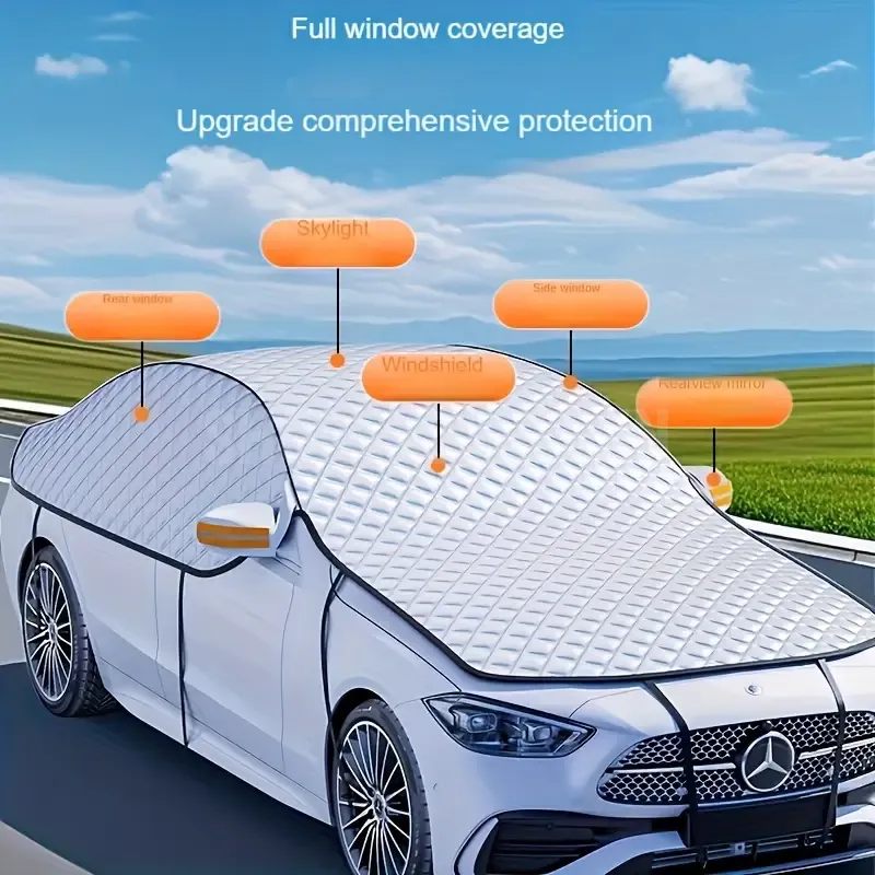 Heavy-Duty Thermal Insulated Car Snow Shield &amp; Half-Cover